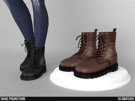 Shakeproductions 962 Leather Boots Male Sims 4 Cc Shoes Boots