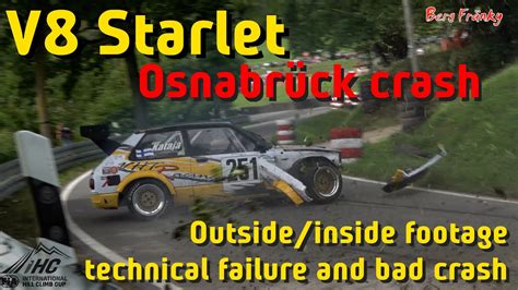 V8 Starlet Osnabruck Crash Mikko Kataja Front Brakes Fail From 168km