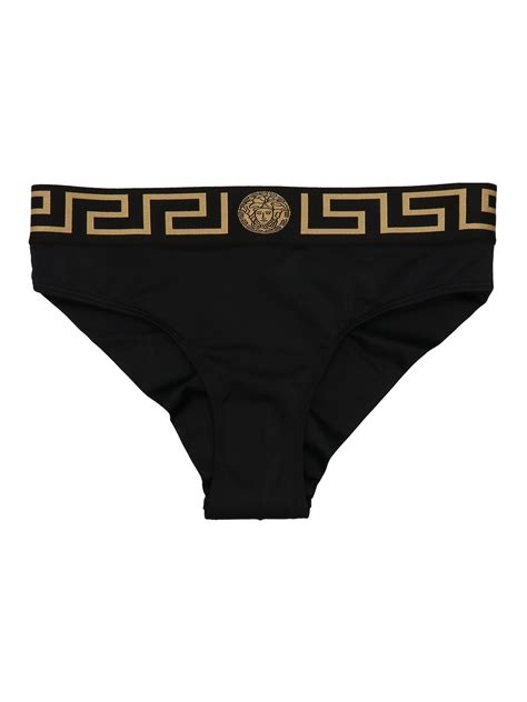 Greca Border Bikini Bottoms Versace Modesens