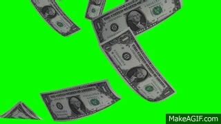 Money Falling GreenScreen HD on Make a GIF