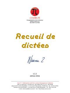 Recueil De Dict Es Niveau Cours Pi Recueil De Dict Es Niveau