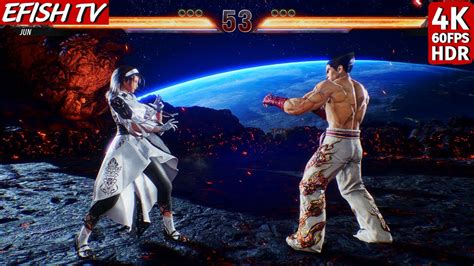 Jun Kazama Vs Kazuya Mishima Hardest Ai Tekken K Fps Hdr