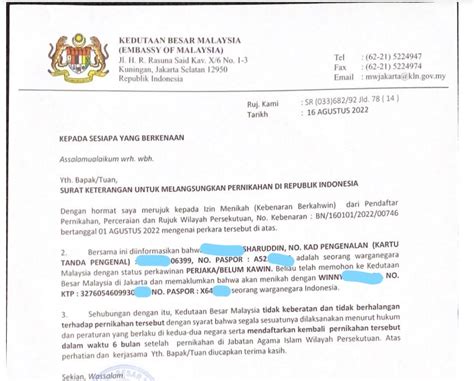 Permohonan Cni Di Kedutaan Malaysia Jakarta Apa Syaratnya