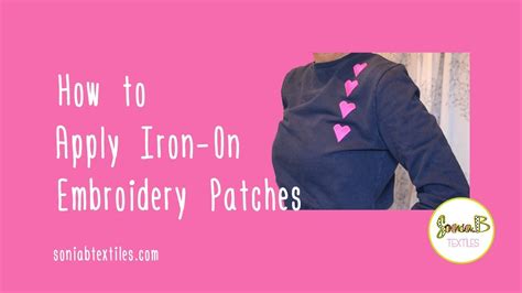 How To Apply Iron On Embroidery Patches Youtube