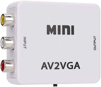 Topiky Mini Adaptateur Composite Av Vers Vga P Convertisseur Mini