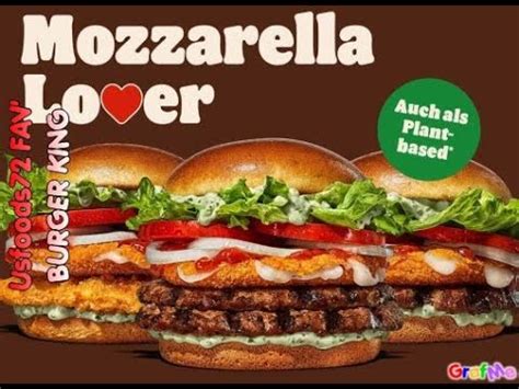 BURGER KING Mozzarella Lover Usfoods72 Germany YouTube