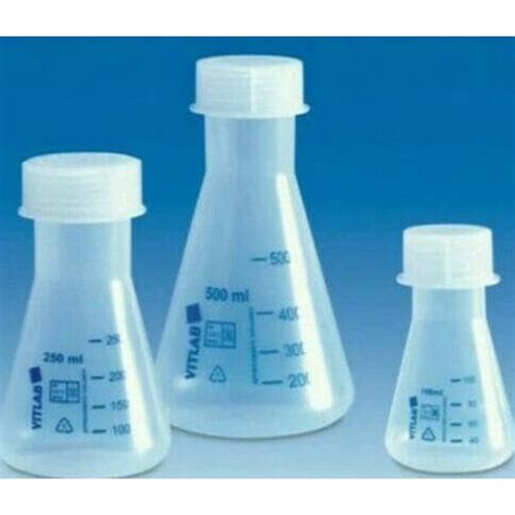 Jual Erlenmeyer Flask Ml Vitlab Pp With Cap Labu Erlenmeyer Plastik