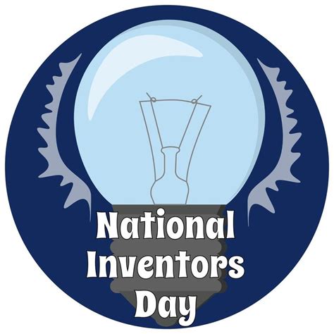 National Inventors Day Simple Square Holiday Poster Or Banner Design