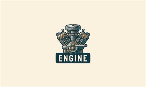 Premium Vector | Logo design of a engine vector flat design