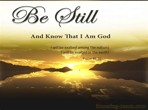 Psalm 46 10 Be Still And Know That I Am God Brown Christian Chat