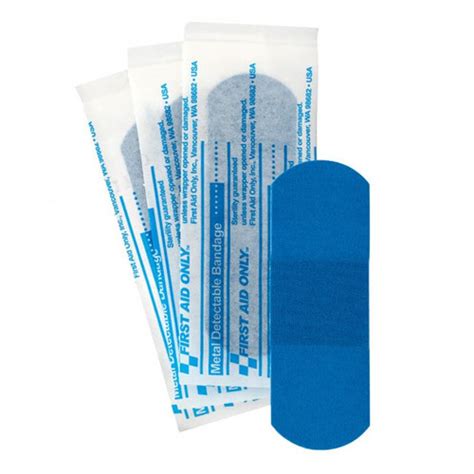 Blue Metal Detectable Bandages Woven Strip 1” X 3” 100 Box Dixie Ems