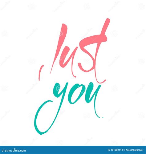 Just You Lettering Stock Vector Illustration Of Inscription 101602114