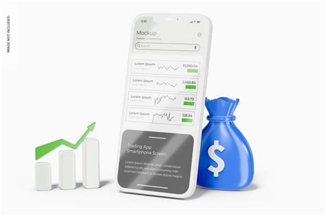 Premium Psd Trading App Smartphone Screen Mockup Leaned