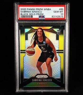 Sabrina Ionescu Psa Panini Wnba Prizm Black Gold Rc