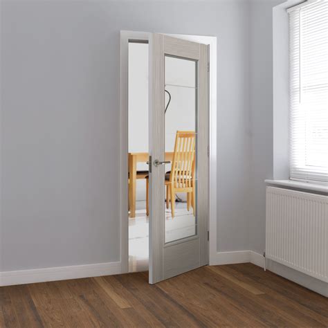 1981mm x 686mm x 35mm (27") Tigris Lava Full Glazed Internal Doors at