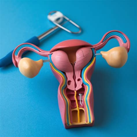 Medical 3d Model Of Uterus With Hormonal Iud For Reproductive Health Education On Contraceptive