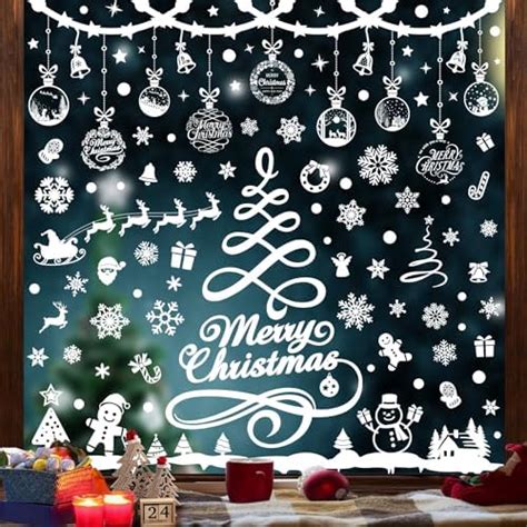 Pegatinas Navidad Ventanas Cristal Hojas Vinilos Navidad Pegatinas