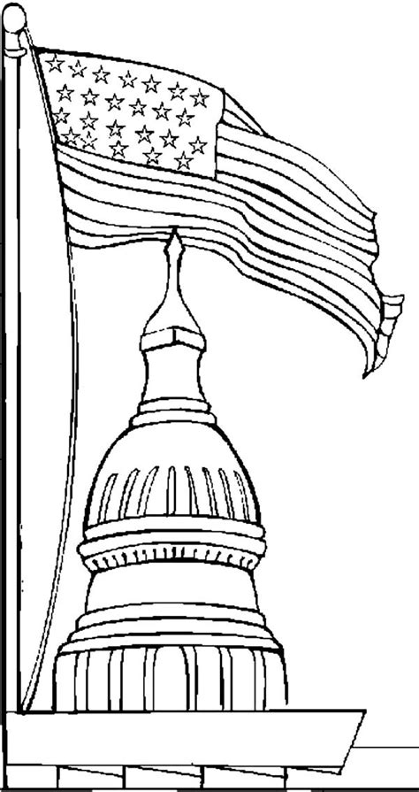 White House Coloring Page - Coloring Home