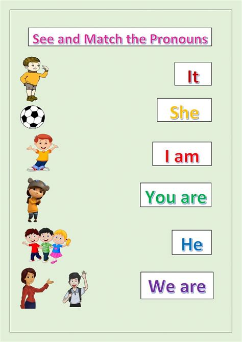 Matching Pronouns Interactive Worksheet Artofit