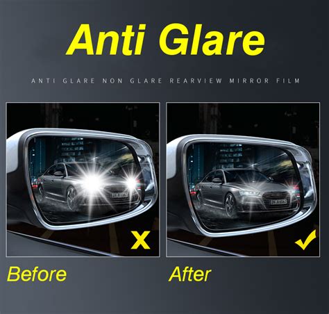 Autres Car Anti Glare Fog Mist Coating Rainproof Waterproof Rearview Mirror Film H Auto Moto