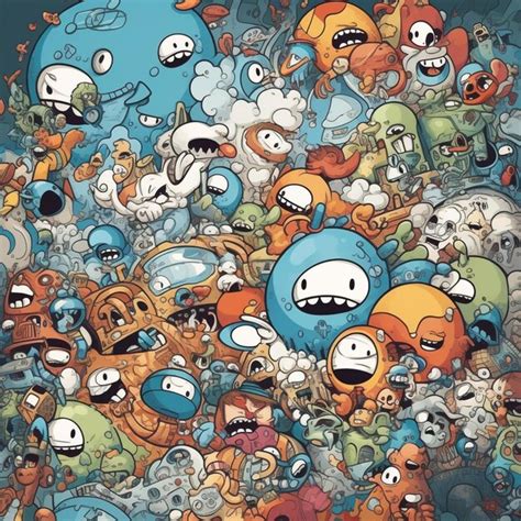 Premium Photo A Group Of Cartoon Characters Are Grouped Together In A