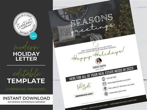 Real Estate Holiday Letter Realtor Hello Neighbor Letter Etsy