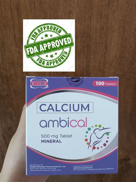 Calcium Carbonate Ambical 500mg 100 Tablets Lazada Ph