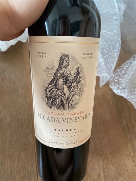 2018 Bodega Catena Zapata Malbec Nicasia Vineyard Argentina Mendoza