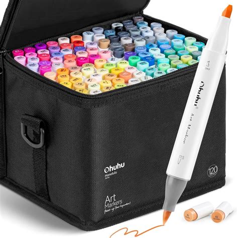 Ohuhu Marker Stifte Set Pinsel Marker Stift Doppelseitige Farbspitz