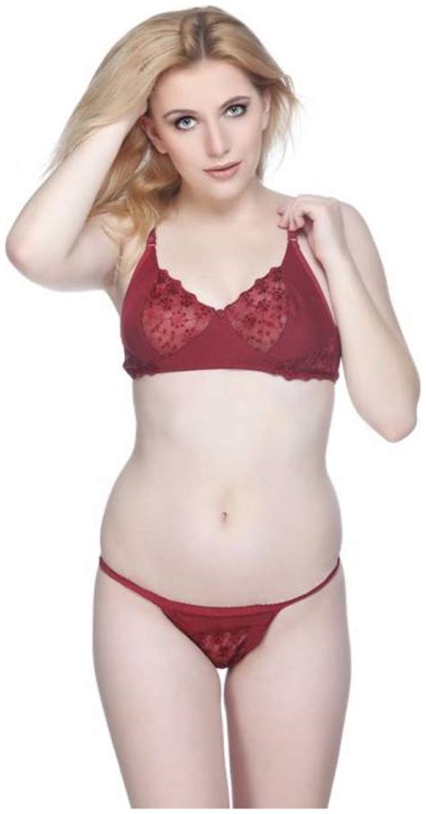 Buy NutexSangini Solid Hipster Minimizer Bra 1 Lingerie Set Online At