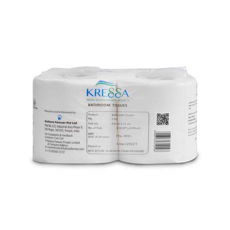 Kressa Bathroom Tissue Roll Ply Pulls Per Roll Rolls