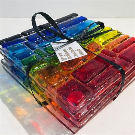 Fused Glass Coasters - Etsy