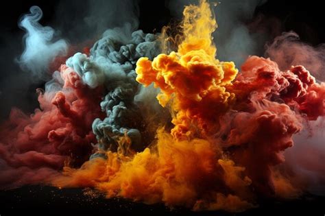 Premium Photo Colorful Smoke Motion In The Background