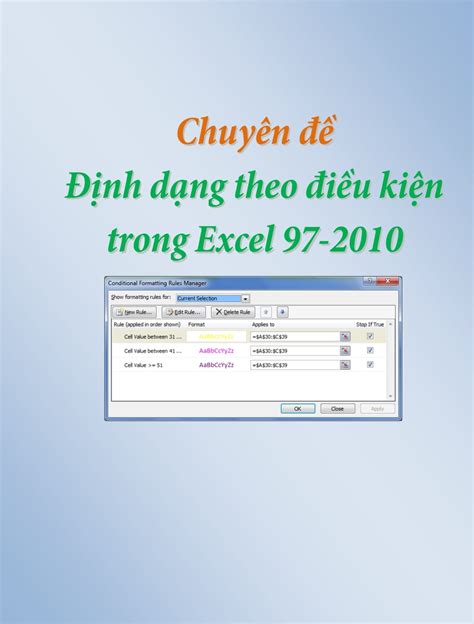 Tài liệu PDF 70 trang Định dạng có điều kiện trong excel DienDan