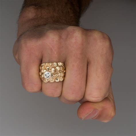 Gold Mens Nugget Ring Artofit