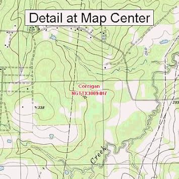 Amazon Usgs Topographic Quadrangle Map Corrigan Texas Folded