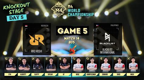 Rrq Hoshi Vs Blacklist International Game M Knockout Stage Day