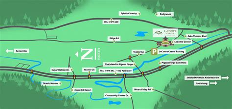 location_map - LeConte Event Center at Pigeon Forge TN