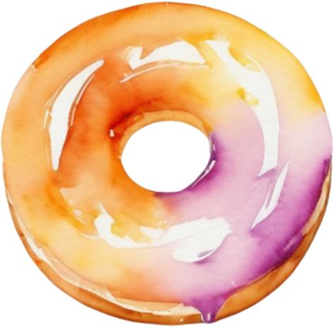 Donut Watercolor Clipart Illustration 48475597 Png