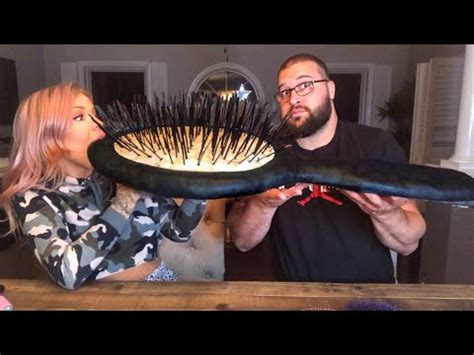 ASMR EATING WORLDS LARGEST EDIBLE HAIR BRUSH 10 000 GRAMS EXTREME