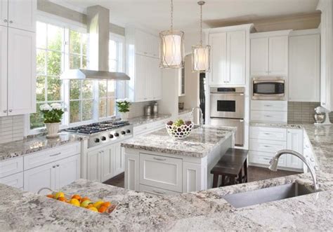 White Granite Countertop Colors For Kitchen Homenish