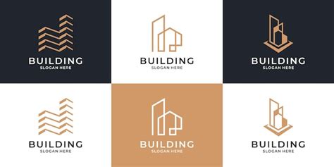 Premium Vector Set Of Building Architecture Logo Template