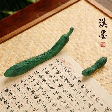 Yixi Hanmo Creative Cast Iron Cucumber Wenzhen Ruler Simple Calligraphy