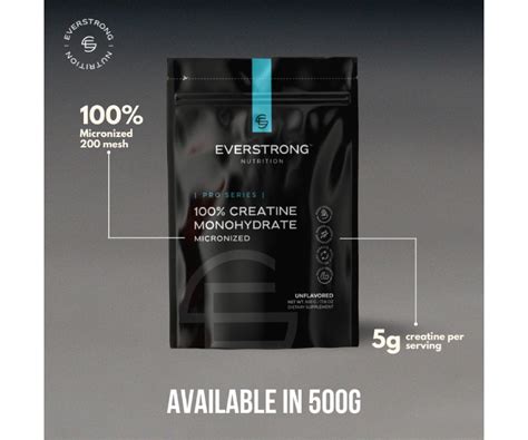 Everstrong Nutrition Creatine Monohydrate Micronized 500g Maroc