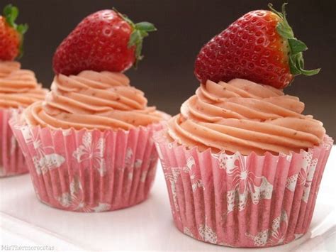 Cupcakes De Fresas Recetas Thermomix Misthermorecetas