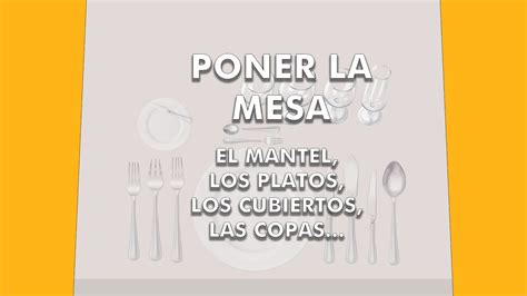 Curso Poner La Mesa Lecciones A Mantel Platos Cubiertos Copas