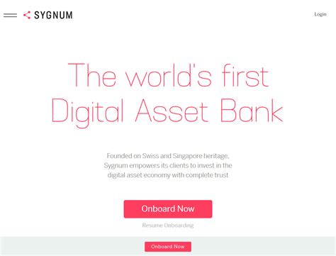 Sygnum Bank The Worlds First Digital Asset Bank