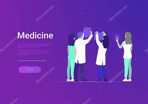 Estilo plano profesional equipo de medicina vector ilustración Médicos