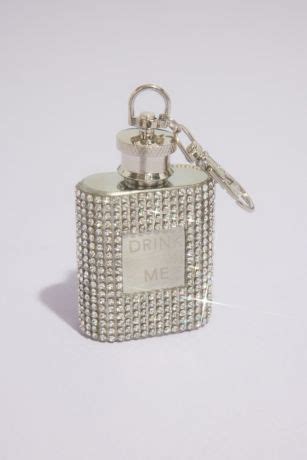 Mini Rhinestone Keychain Flask | David's Bridal