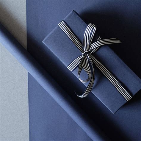 Dark Blue Wrapping Paper Birthday Gift Wrap Solid Coloured Wrapping